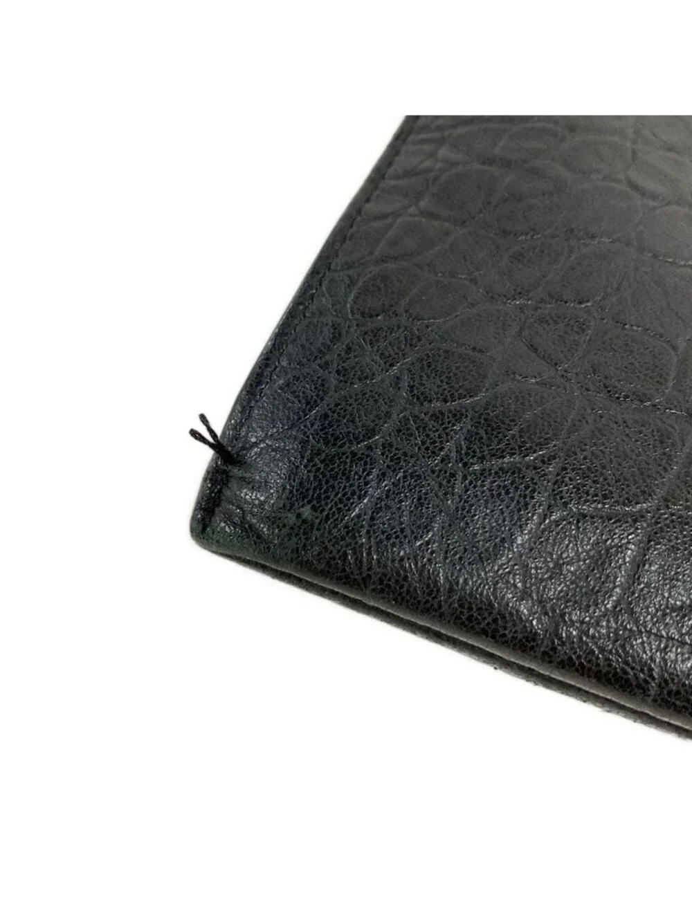★SOLD★ Saint Laurent Paris Clutch Black Embossed Leather - Picture 10 of 12